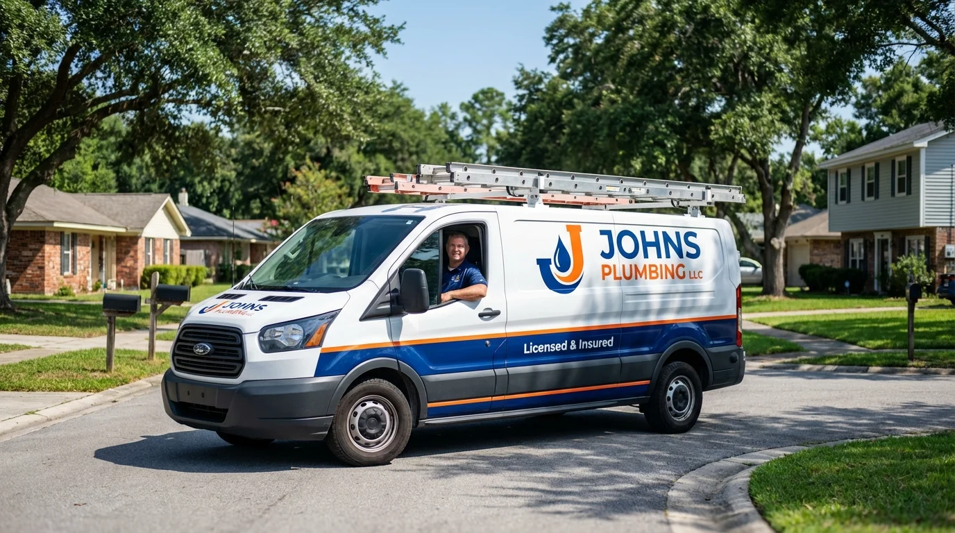 Johns Plumbing LLC service van in Dousman, WI