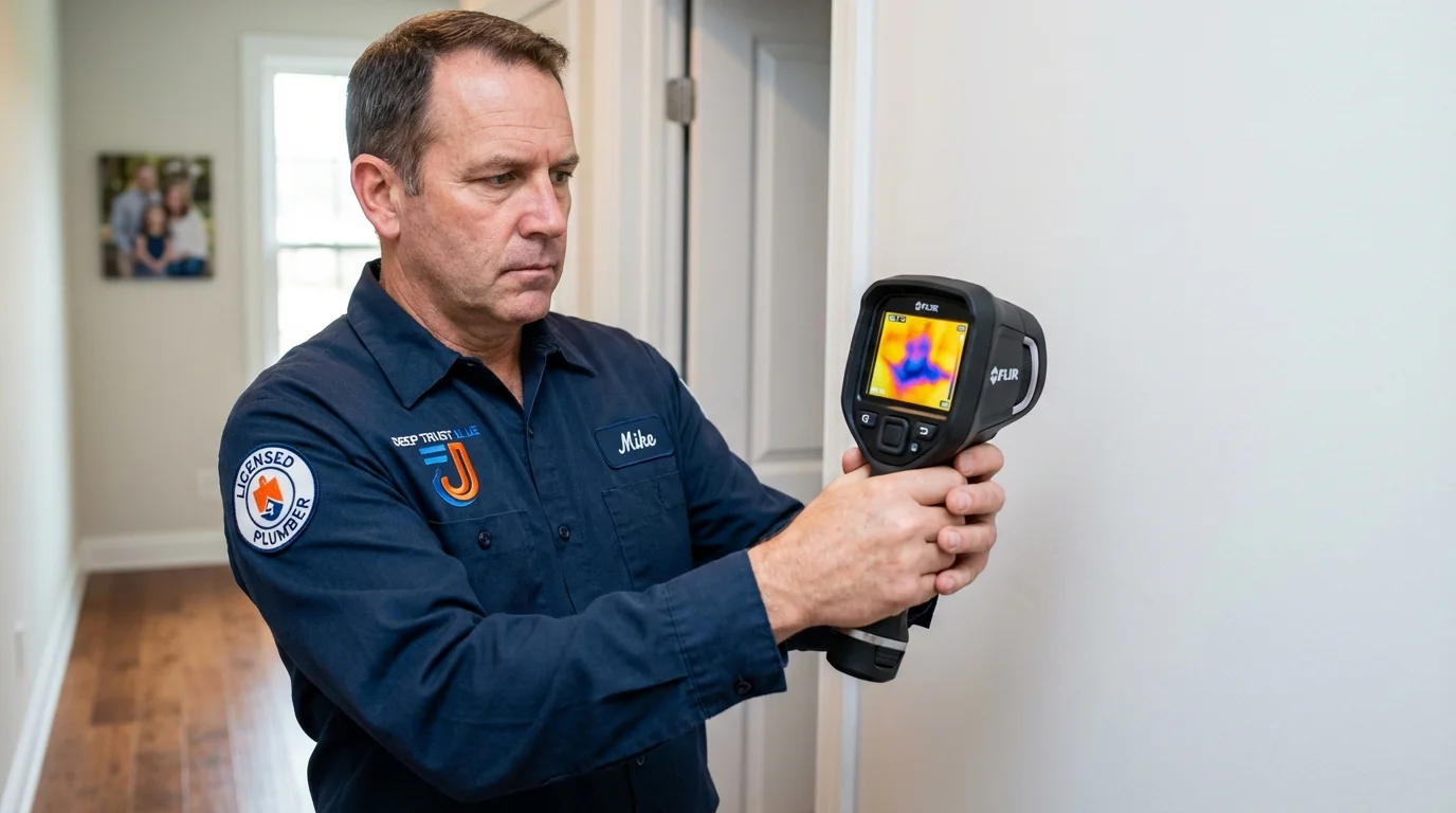 Thermal imaging leak detection by Johns Plumbing LLC in Dousman